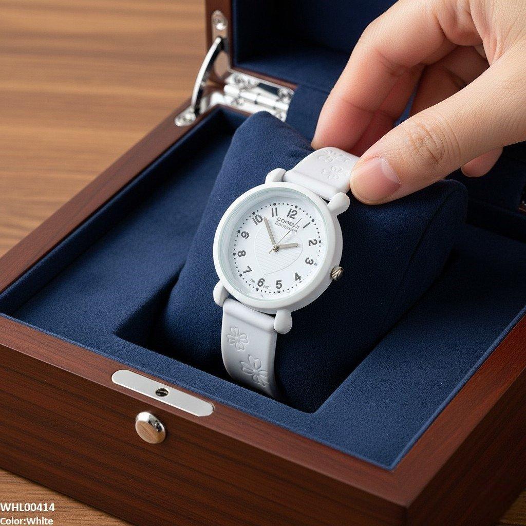 Heart Rubber Strap Women's Watch