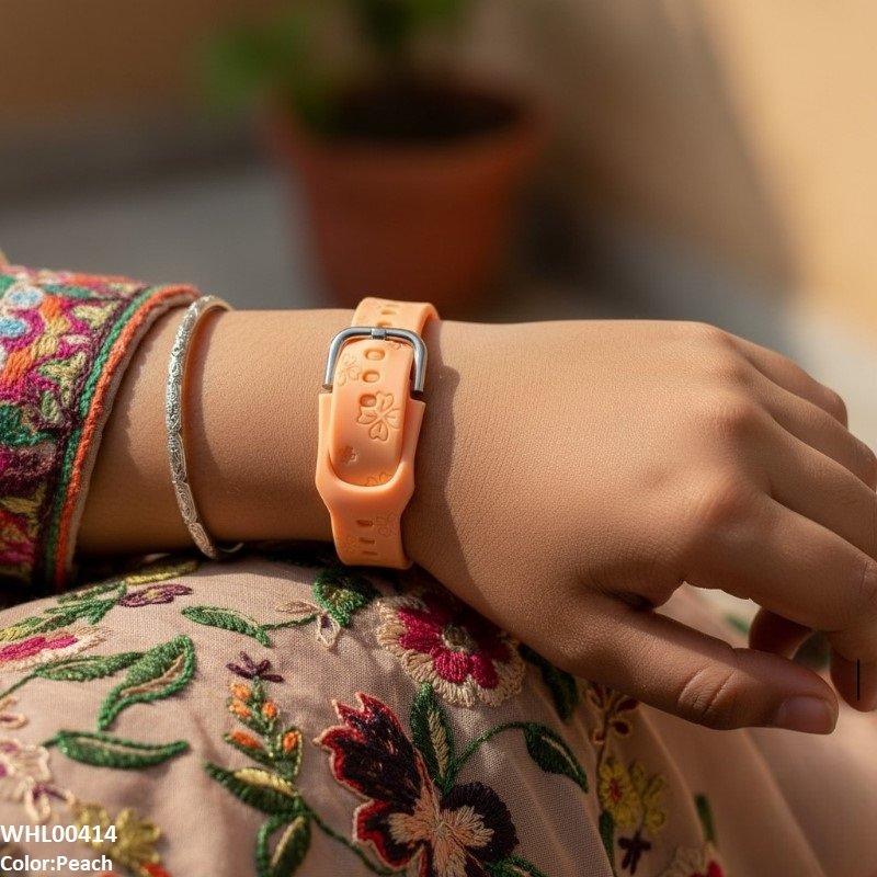 Heart Rubber Strap Women's Watch