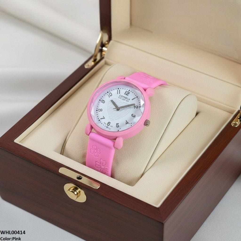 Heart Rubber Strap Women's Watch