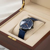 Round Black Bezel Leather Strap Women's Watch