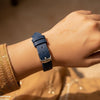 Round Black Bezel Leather Strap Women's Watch