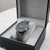 Round Black Bezel Leather Strap Women's Watch