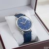 Round Grey Bezel Leather Strap Women's Watch