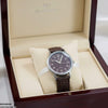 Round Grey Bezel Leather Strap Women's Watch