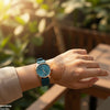 Round Magnetic Rubber Strap Women's Watch