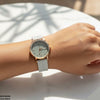 Round Magnetic Rubber Strap Women's Watch
