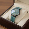 Round Black Bezel Magnetic Rubber Strap Women's Watch