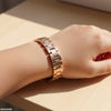 Round Green Stone Bracelet Women's Watch