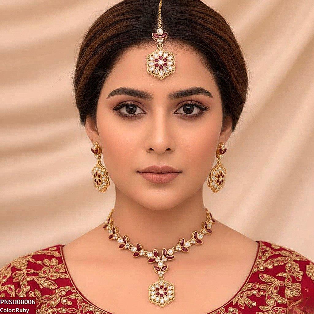Tear/Flower Drop Necklace Set