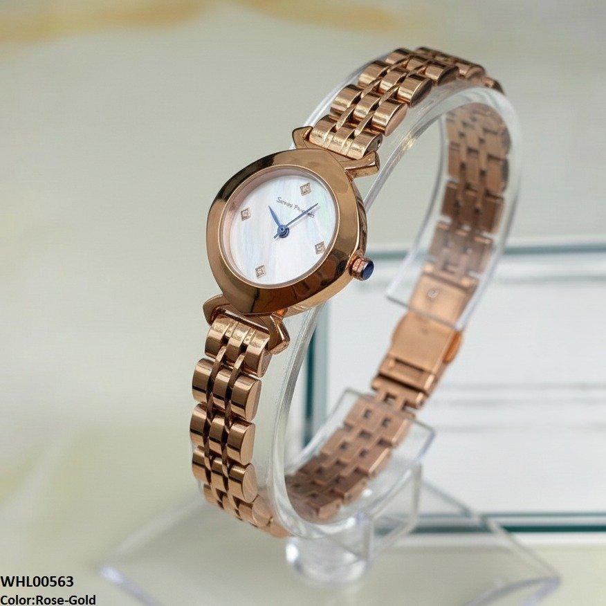 Round Stone Dial Women's Watch