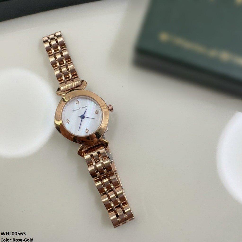 Round Stone Dial Women's Watch