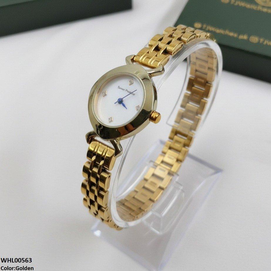 Round Stone Dial Women's Watch