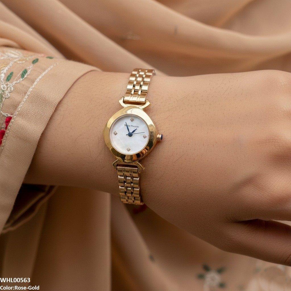 Round Stone Dial Women's Watch