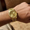 Round Champagne Dial Men's Watch