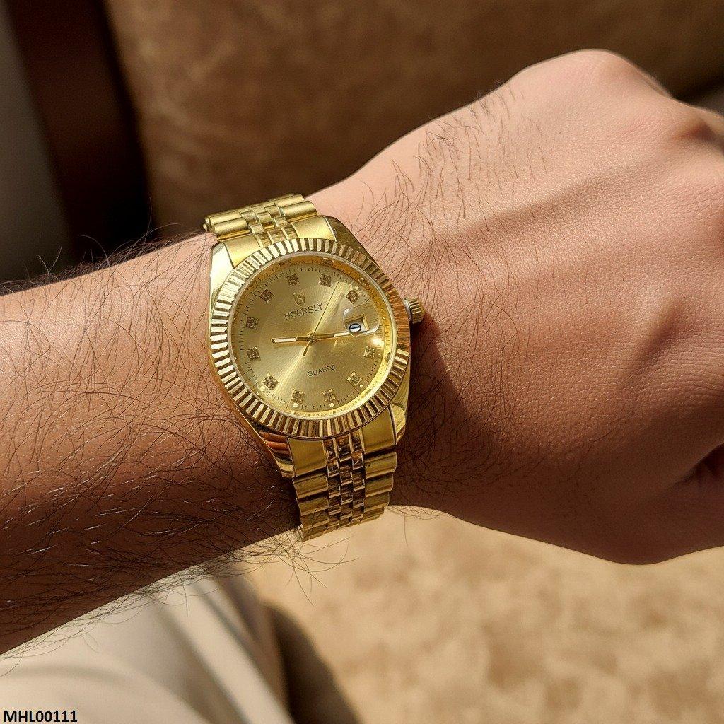 Round Champagne Dial Men's Watch