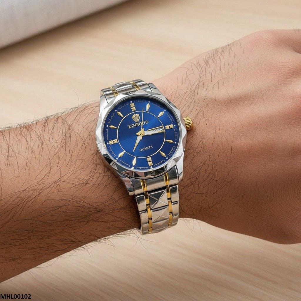 Round Blue Dial Men's Watch