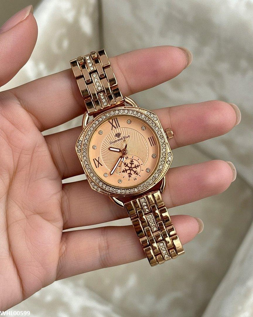 Round Rhinestone Women's Watch