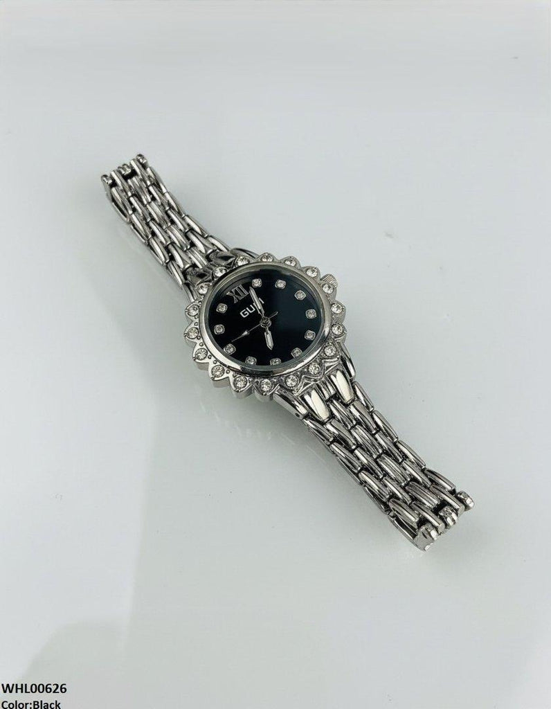 Round Stone Dial Women's Watch
