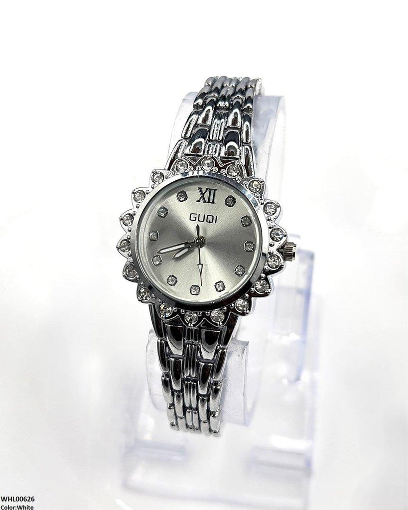 Round Stone Dial Women's Watch