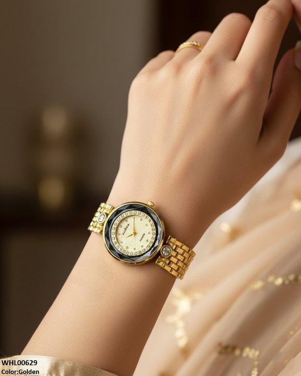 Round Stone Dial Women's Watch