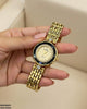Round Stone Dial Women's Watch