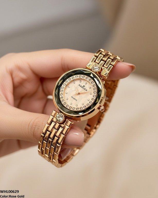 Round Stone Dial Women's Watch