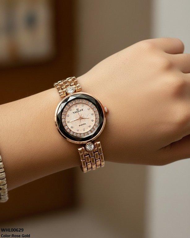 Round Stone Dial Women's Watch
