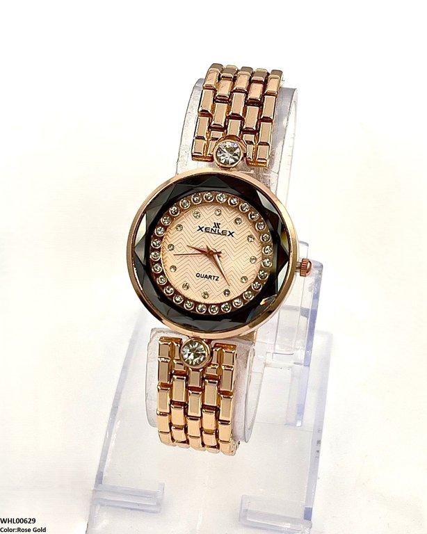 Round Stone Dial Women's Watch