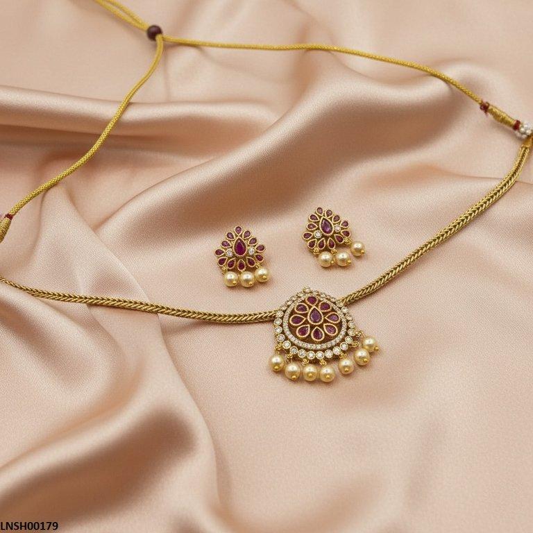 Tear Pearl Drop Necklace Set