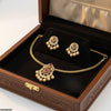 Tear/Oval Flower Pearl Drop Necklace Set