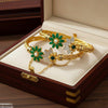 Flower Bangles Set Adjustable