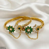 Flower Bangles Set Adjustable