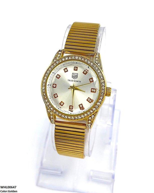 Round Stone Shafal Chain Women's Watch