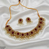 Oval Pearl Drop Necklace Set
