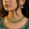 Oval Pearl Drop Necklace Set