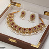 Oval Pearl Drop Necklace Set