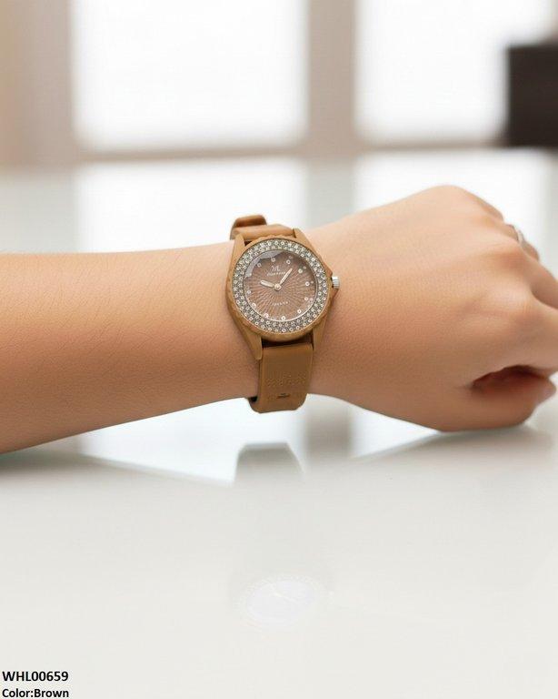 Round Rhinestone Women's Watch
