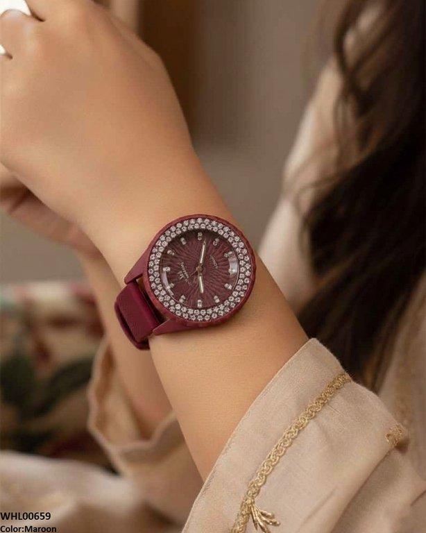 Round Rhinestone Women's Watch