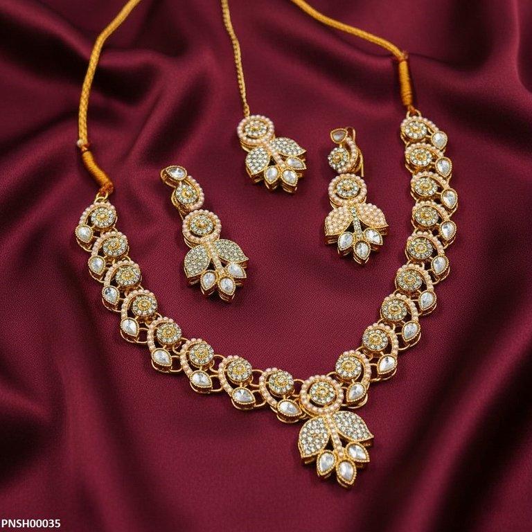 Tear Flower Necklace Set