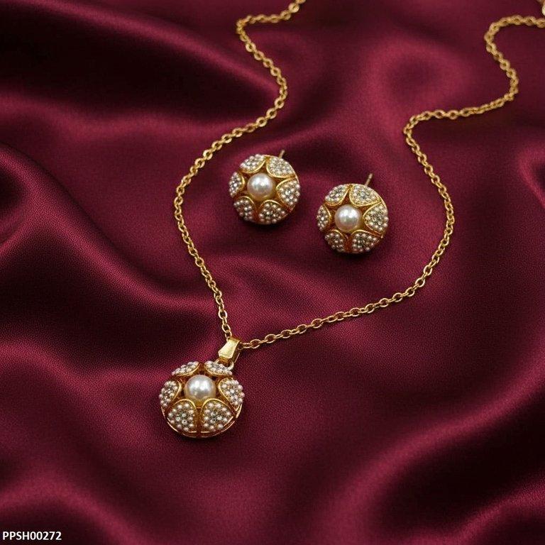 Pearl Flower Drop Pedant Set