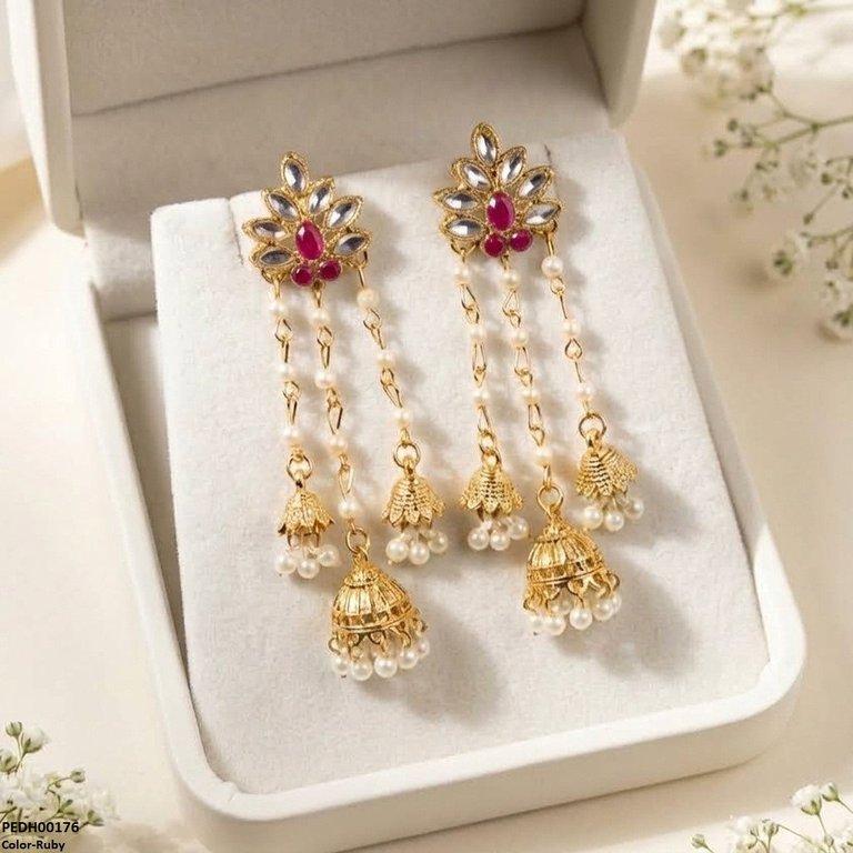 Pearl Jhumki Drop Earrings
