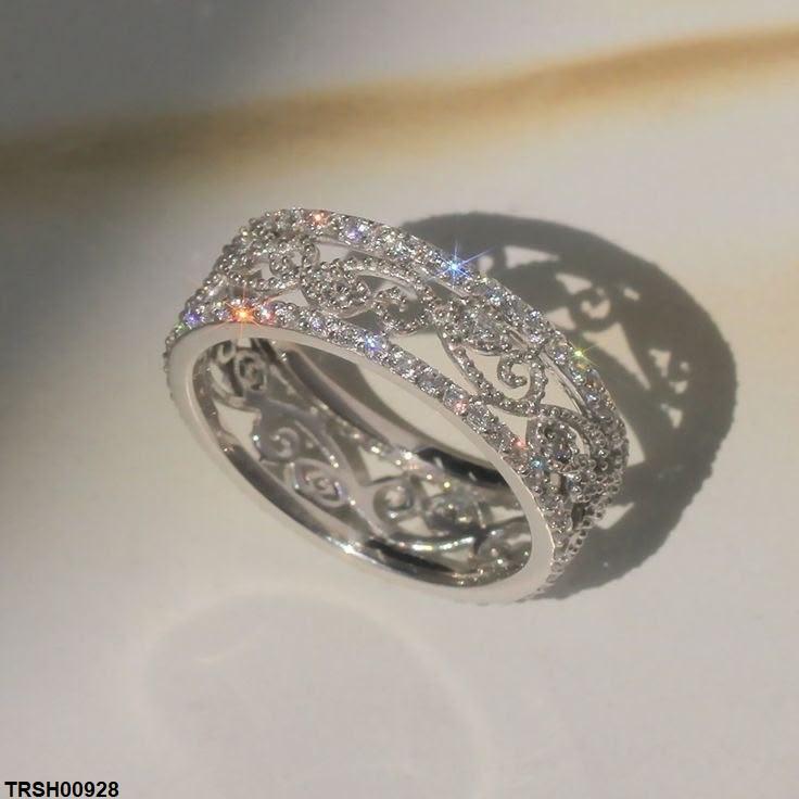 Filigree Flower Zircon Ring