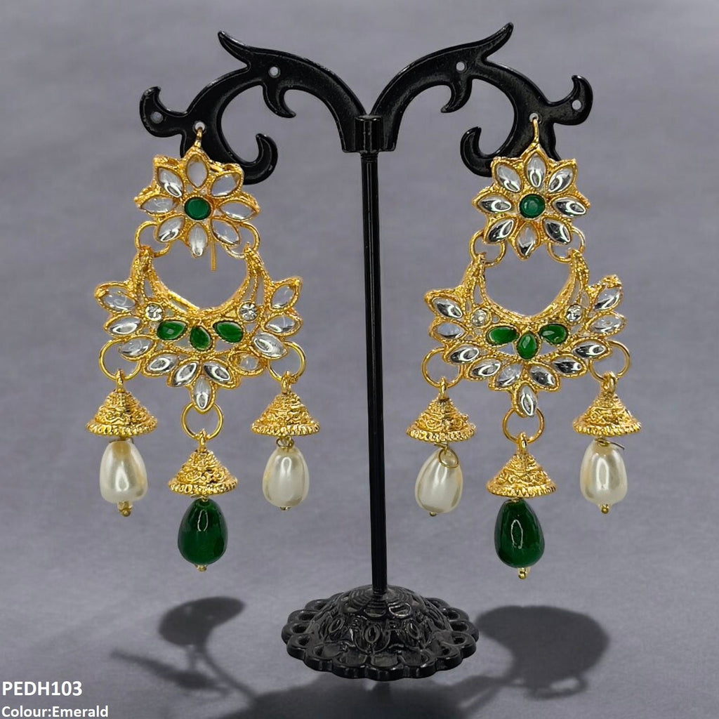 Jhumki Pearl Drop Earrings