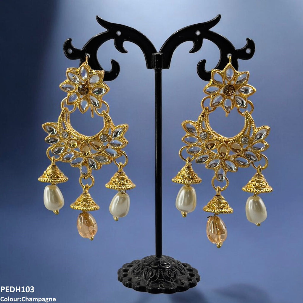 Jhumki Pearl Drop Earrings