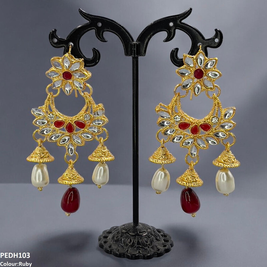 Jhumki Pearl Drop Earrings