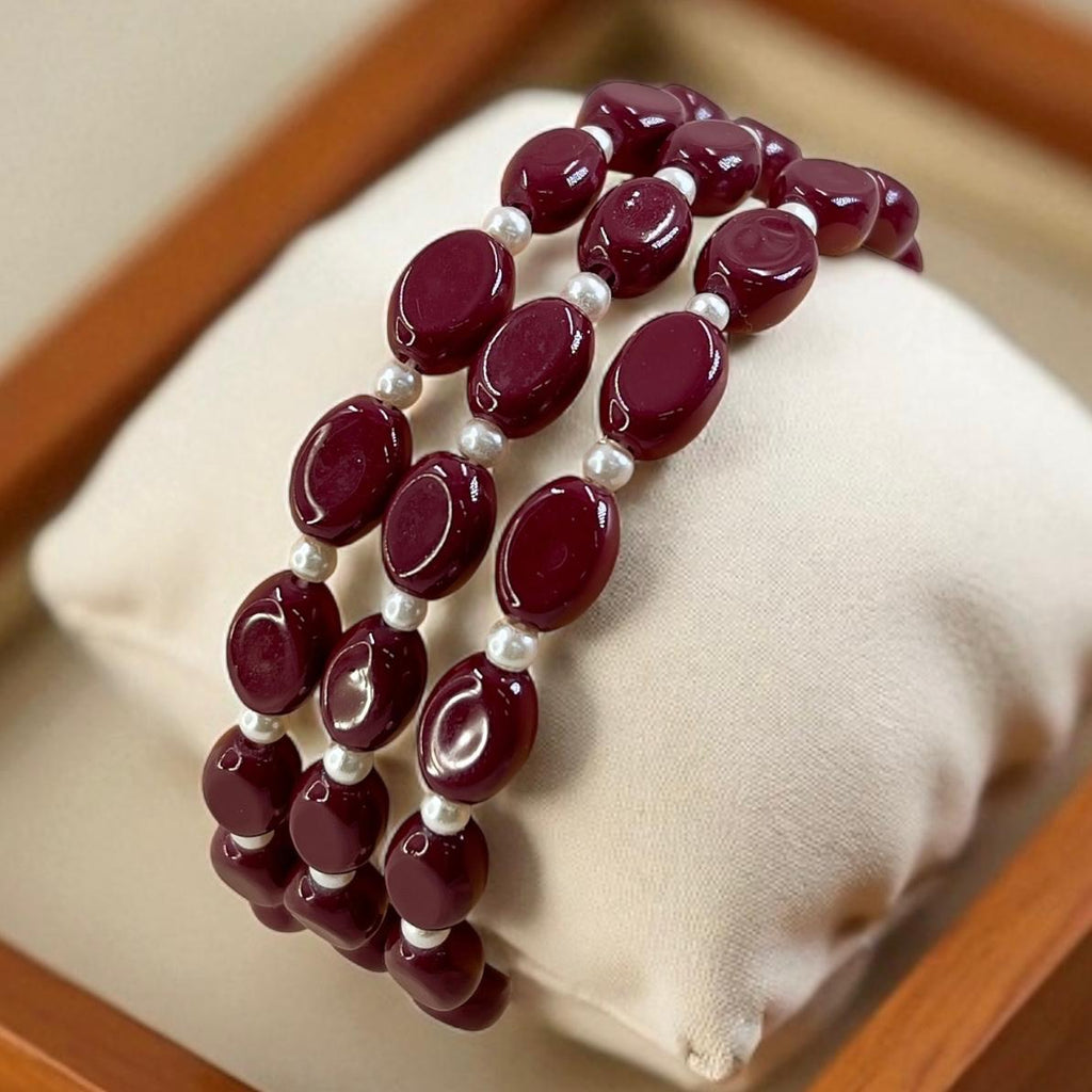 Triple Strand Beaded Bracelet