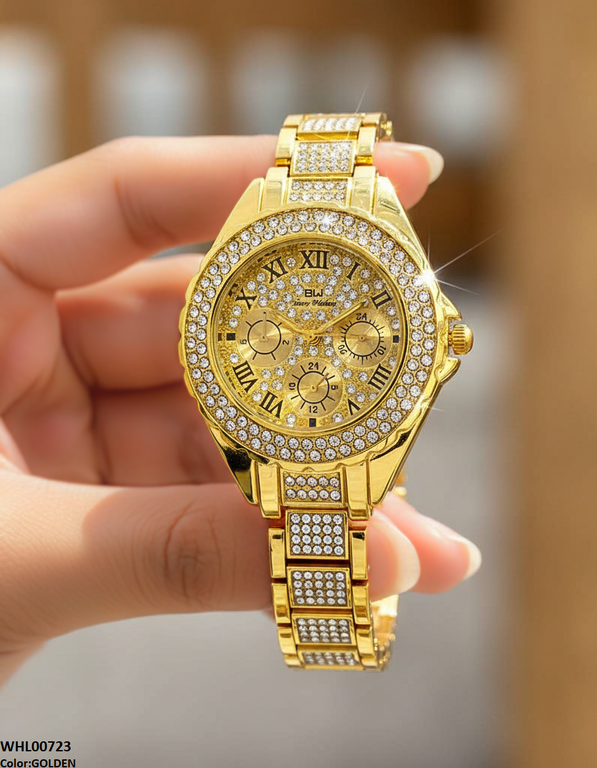 Round Stone Dial Women's Watch