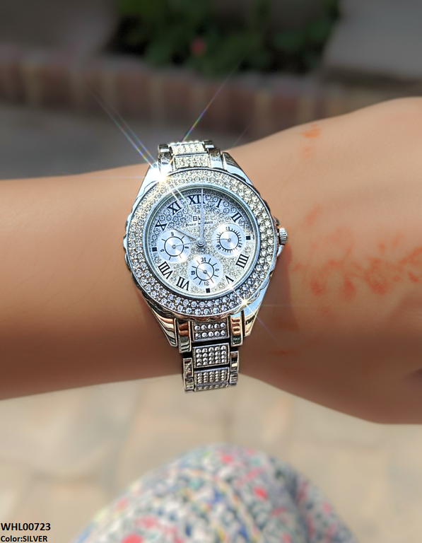 Round Stone Dial Women's Watch