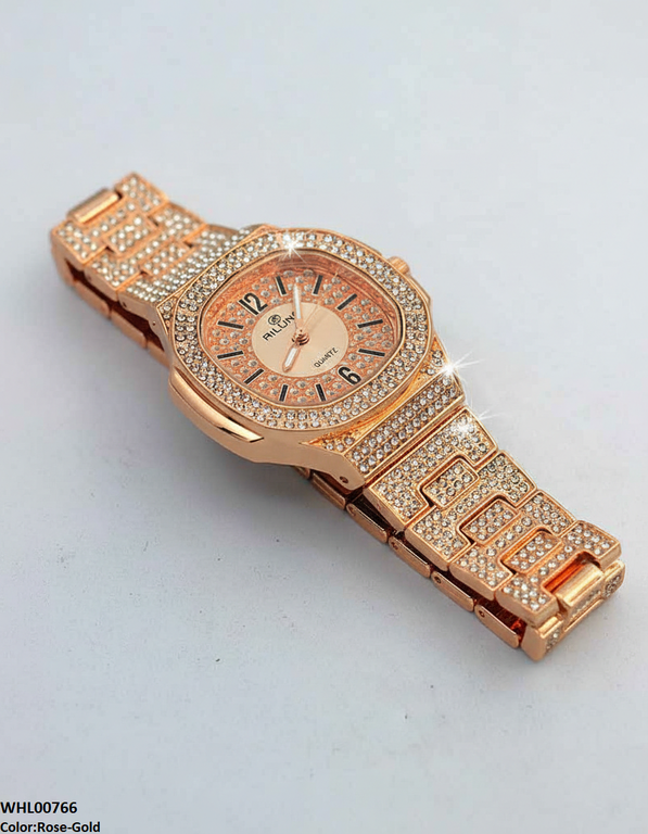 Rhinestone Round Dial Women's Watch