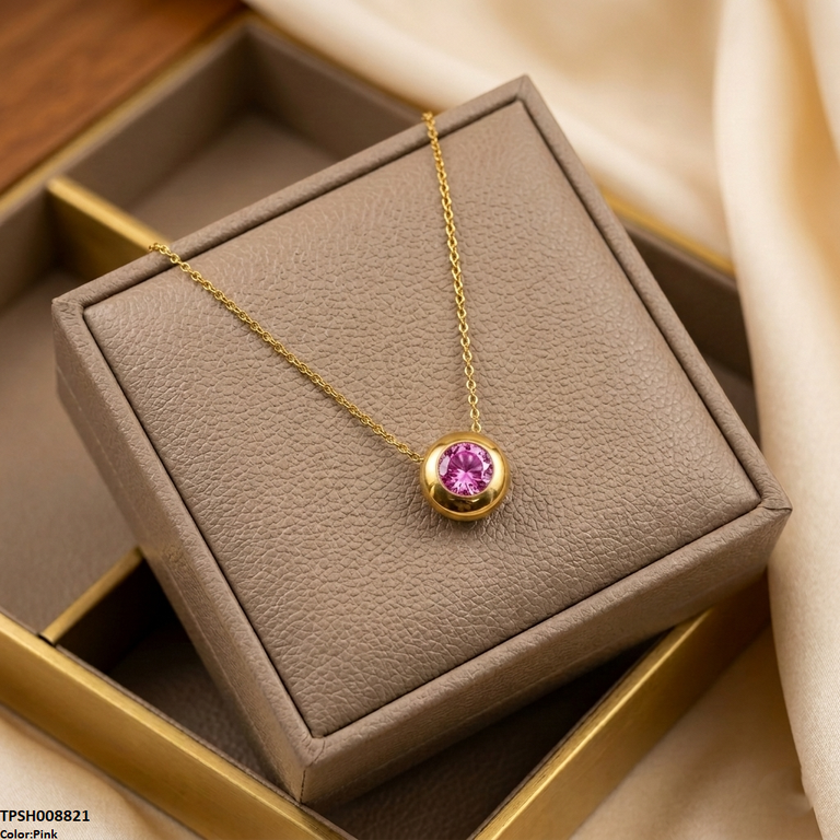 Stainless Steel Round Drop Pendant
